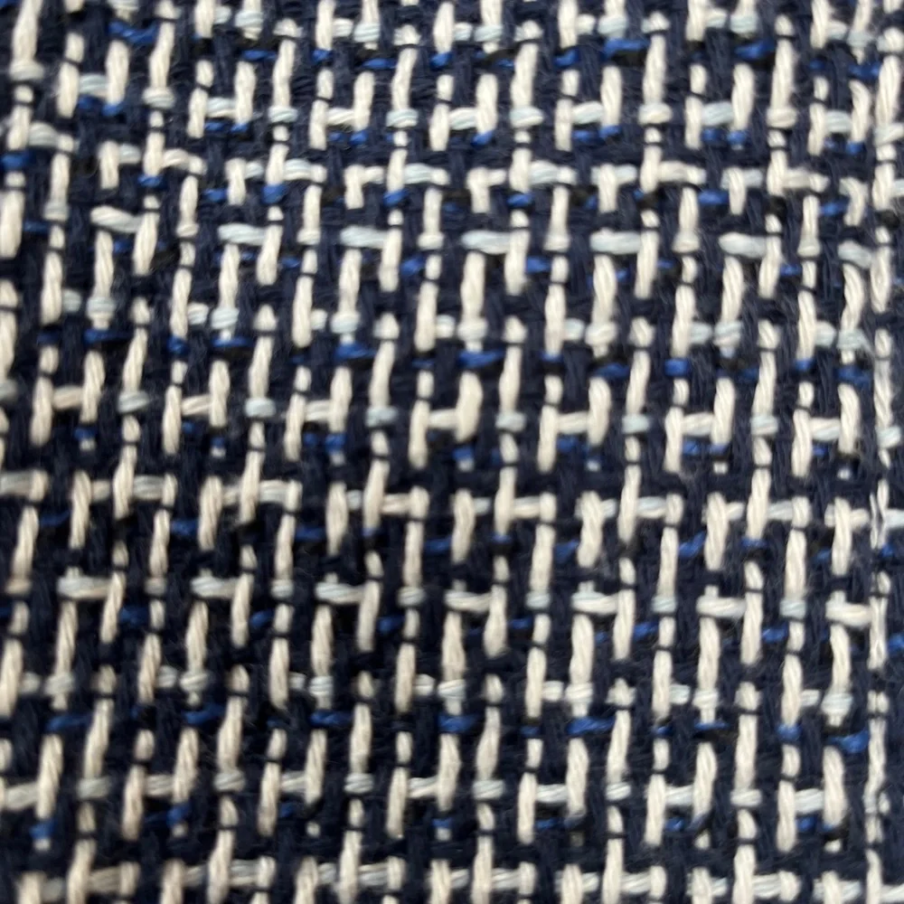 Tory Burch Petula Blue Tweed Fringe Sheath Dress Sleeveless Size 2